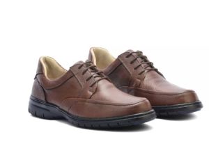 Sapato Casual Conforto Couro Floater Marrom